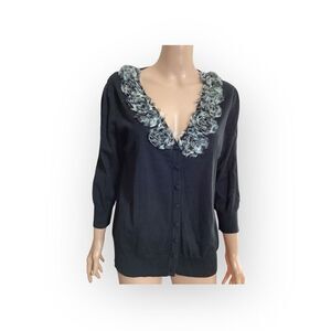 Vintage I. B. Diffusion Light Weight Button Down Cardigan XL